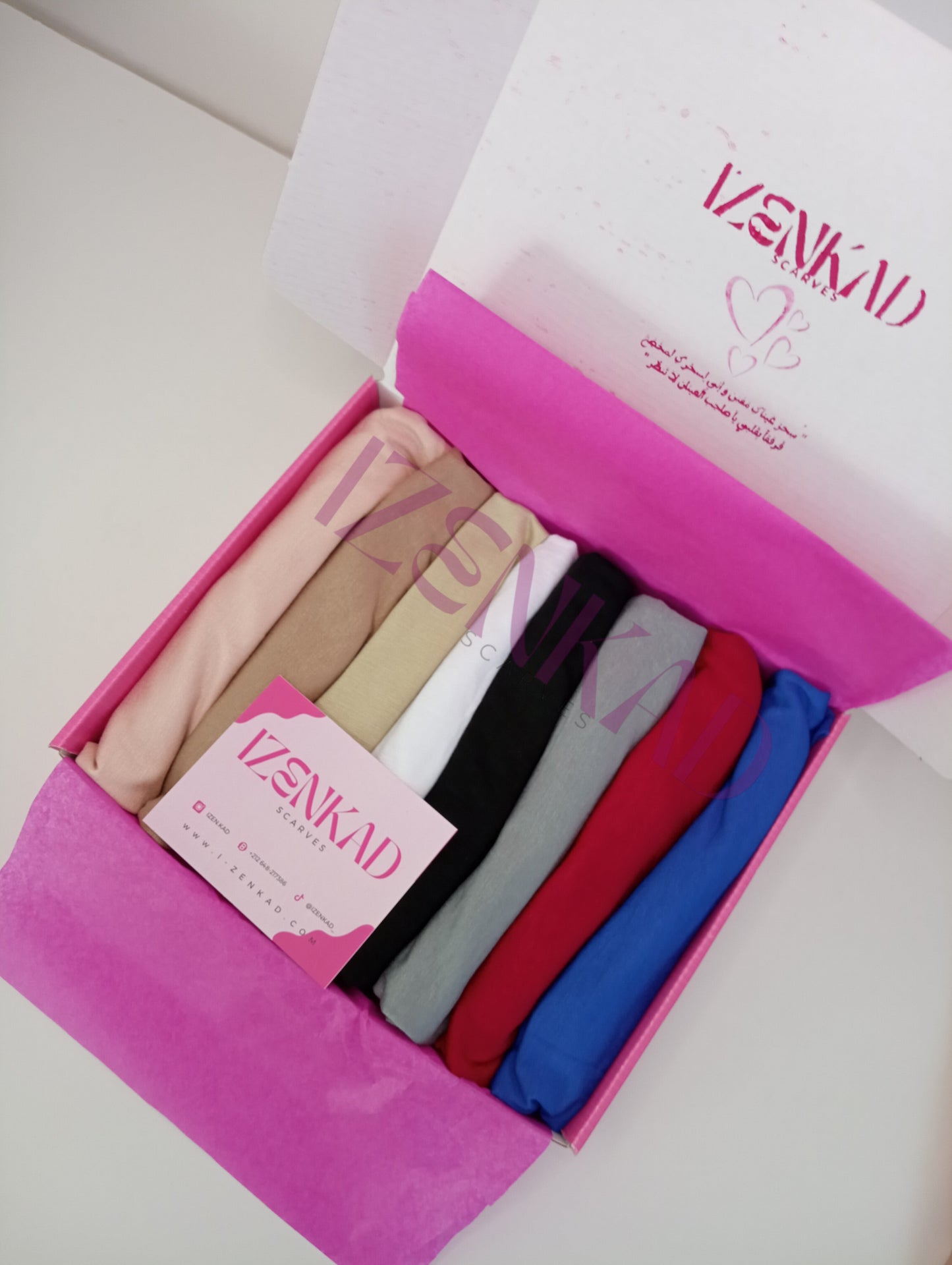 Pack de 8 bonnets hijab - Essentiel colors