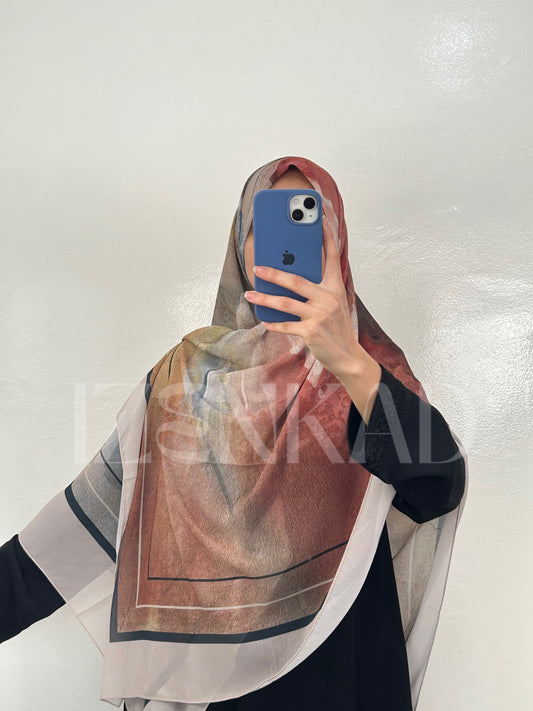 Foulard Carré en crêpe Chiffon - MALÉYA™