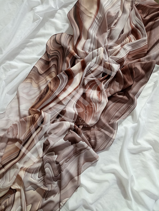 Crêpe de soie imprimé  - EARTH™